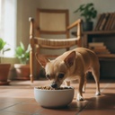 Ideal para la raza: adulto comiendo