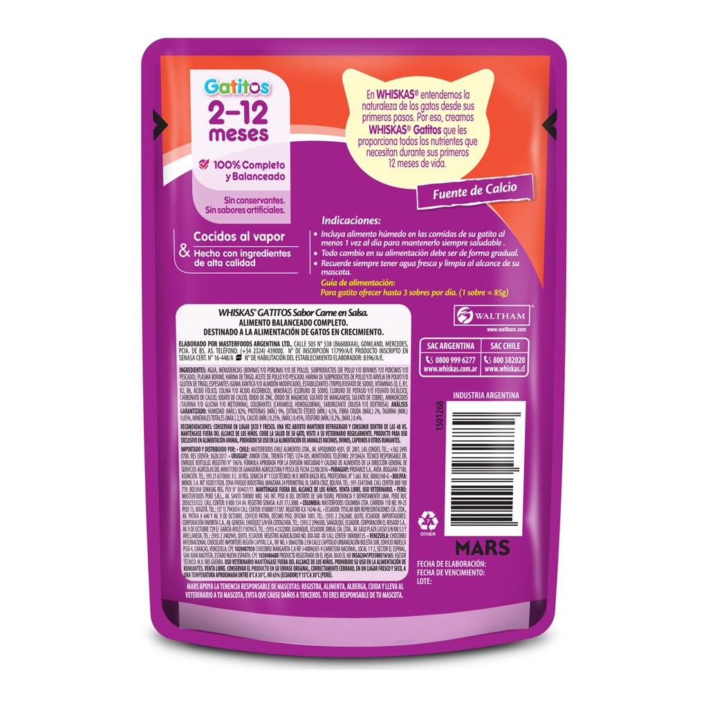 Whiskas Gatito Car Salsa 85Gr – foto 2
