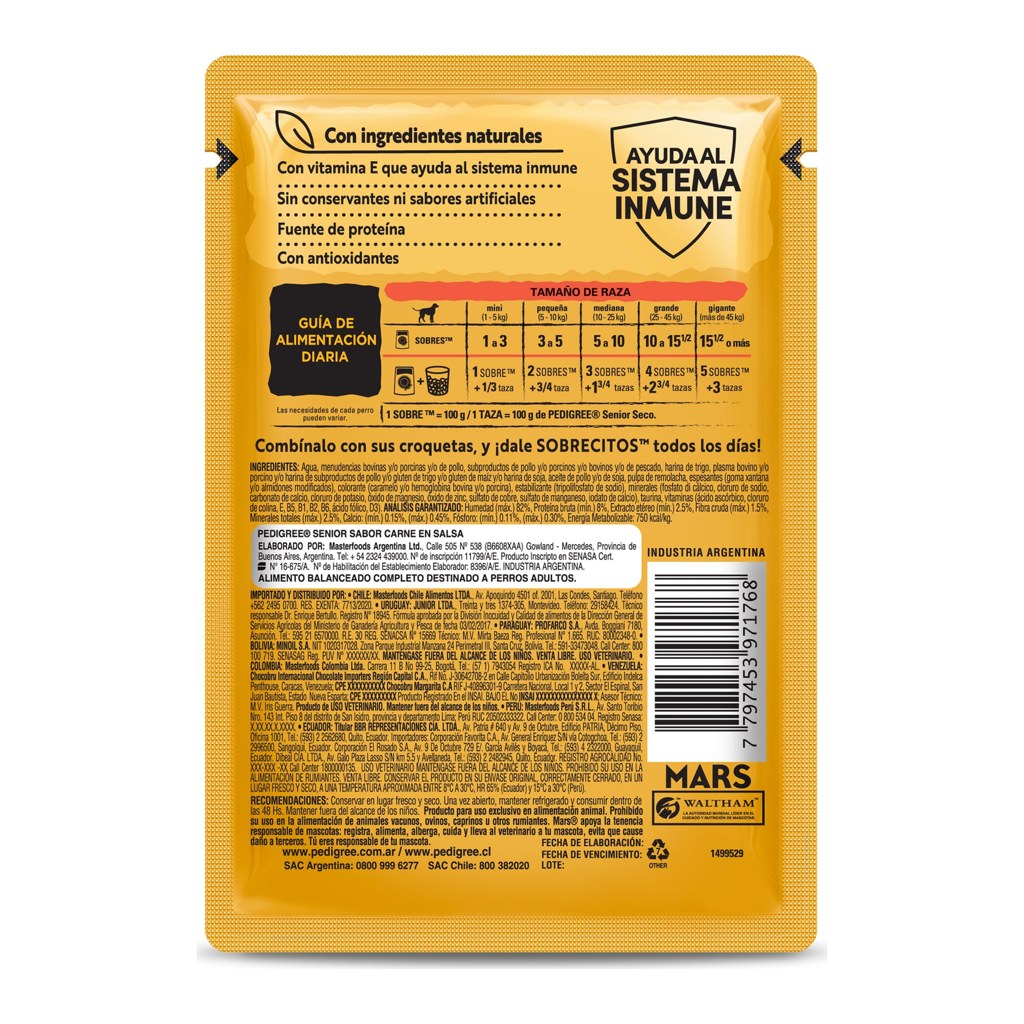 Pedigree Adulto +7 Carne 100Gr – foto 2