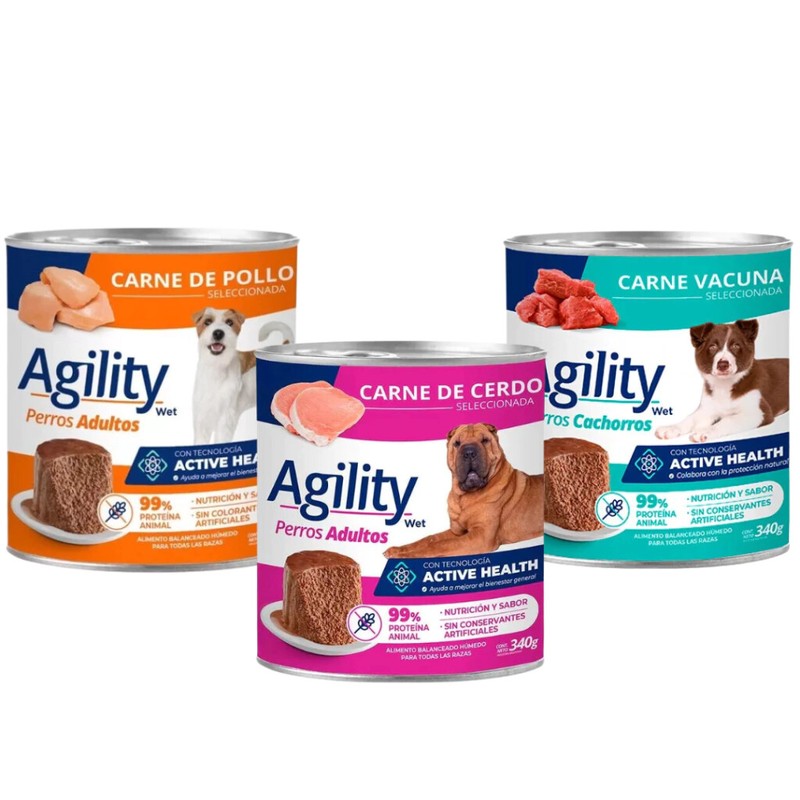 [SIE060] Agility Dog Cerdo Lata 340Gr