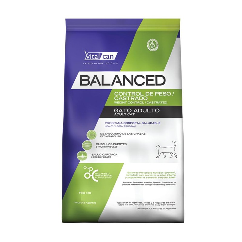 Balanced Gato Control Peso/Castrado. All Ages X 7,5Kg