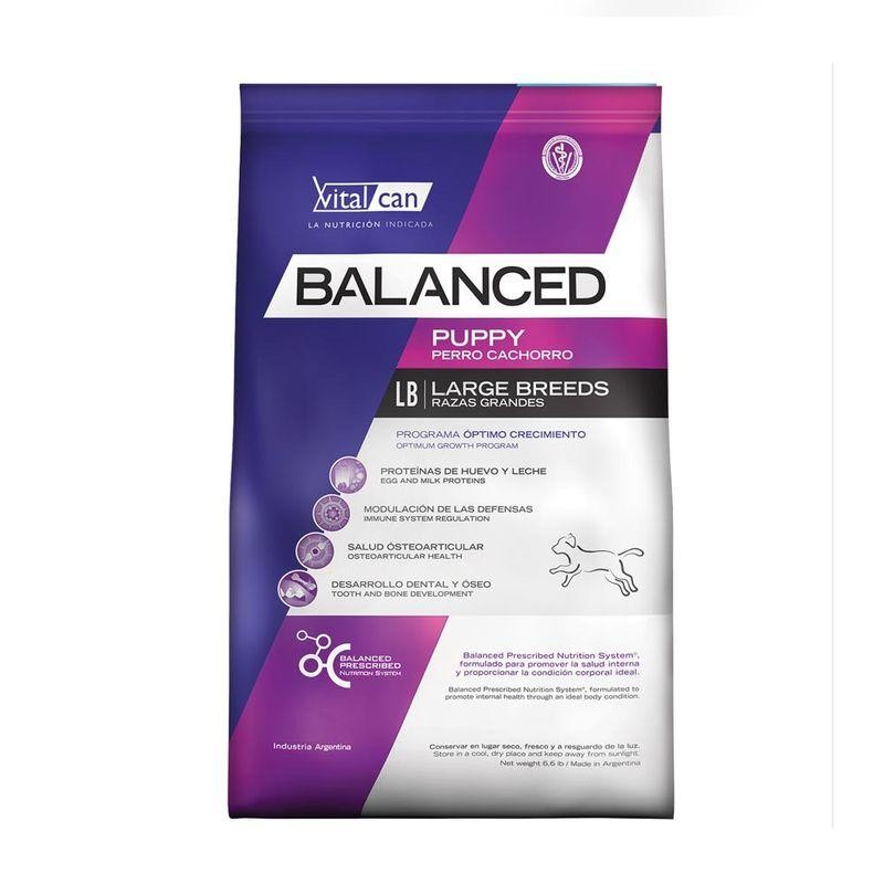 [VIT034] Balanced Perro Cachorro Raza Grande X 3Kg