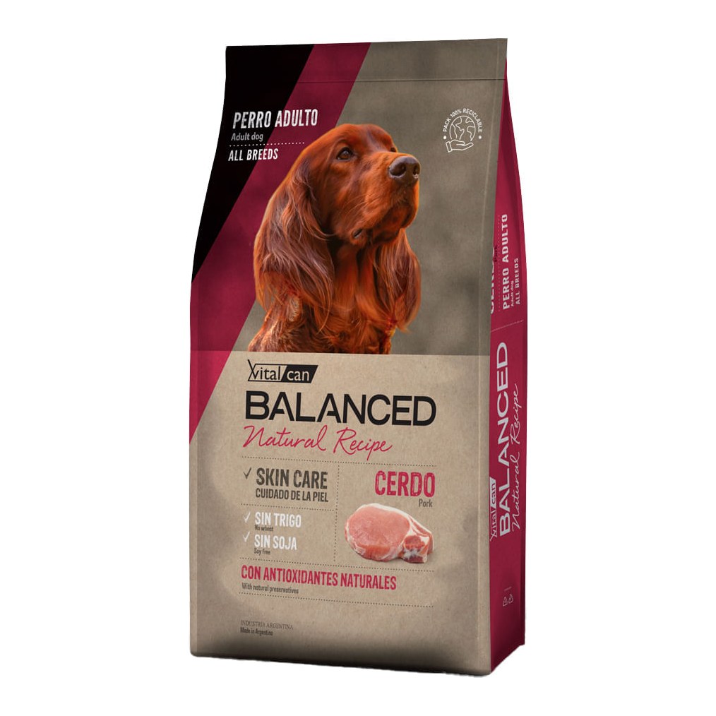 Balanced Perro Natural Recipe Cerdo X 3Kg