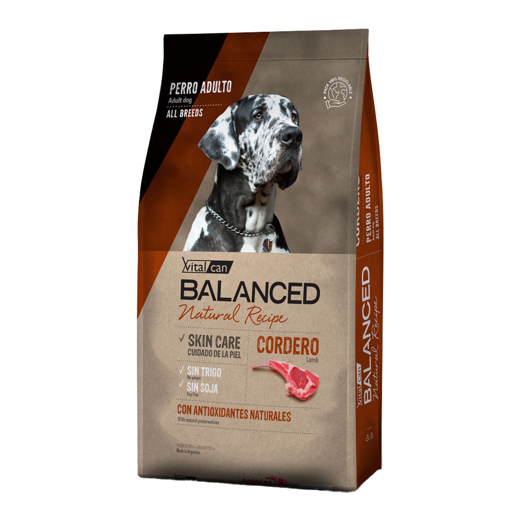 [VIT199] Balanced Perro Natural Recipe Cordero X 15Kg