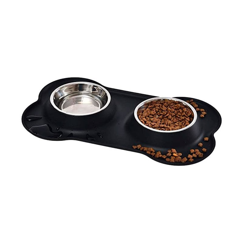 Comedero Doble Plastico 40X22Cm