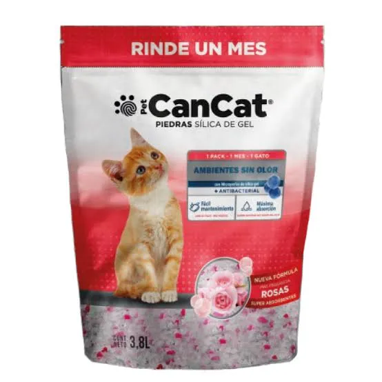 [HIG130] Piedras Sanitaria Can Cat Silica Rosas 3.8Kg