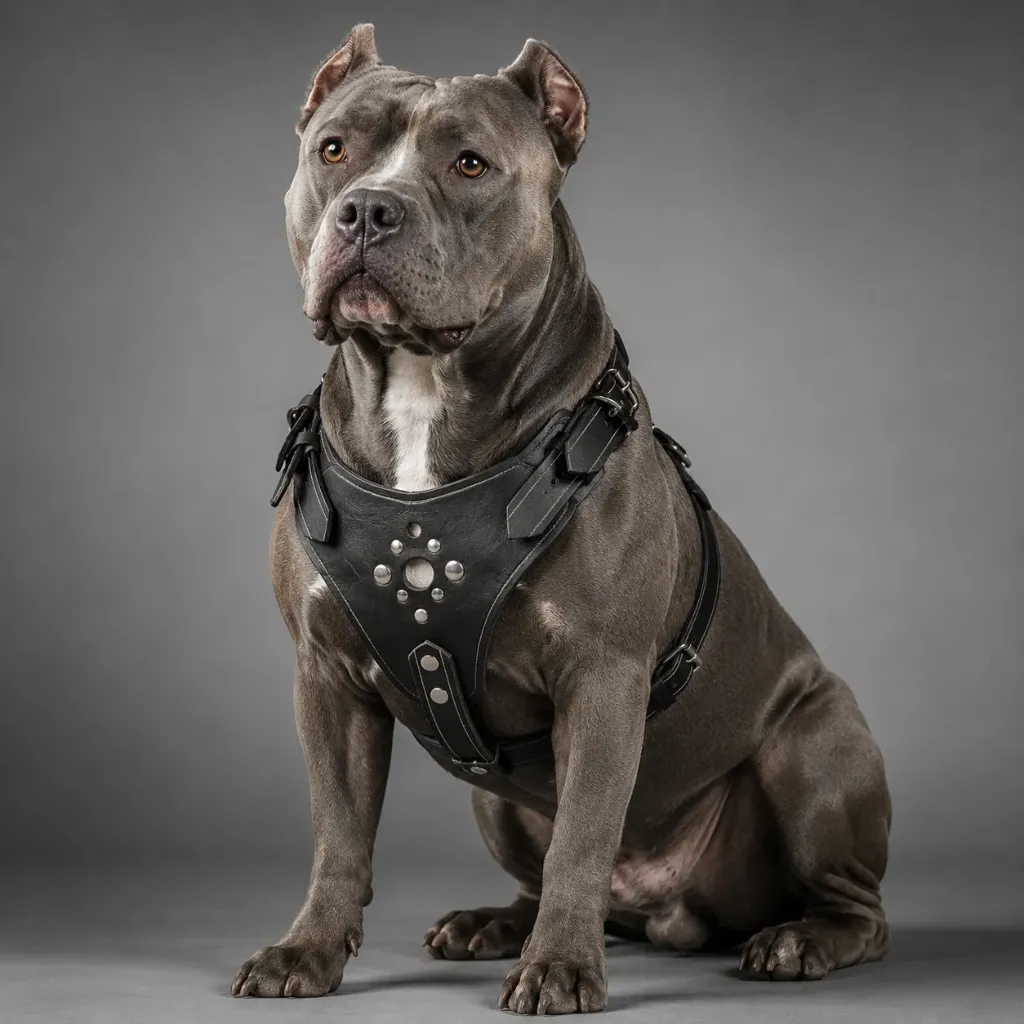 [ACC247] Pretal Pit Bull Cuero Con Tachas Chico