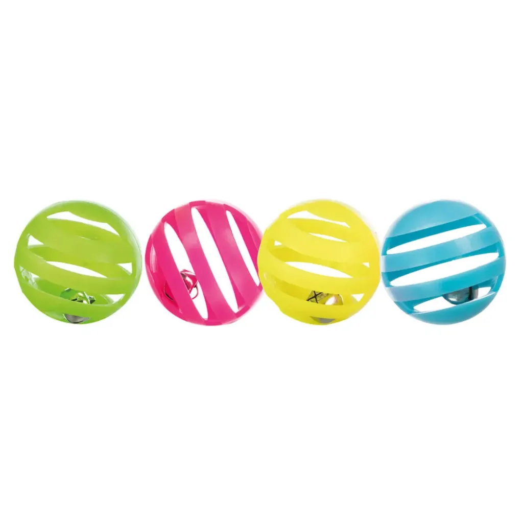 [JUG1368] Set Pelotas x 4 Con Sonajero