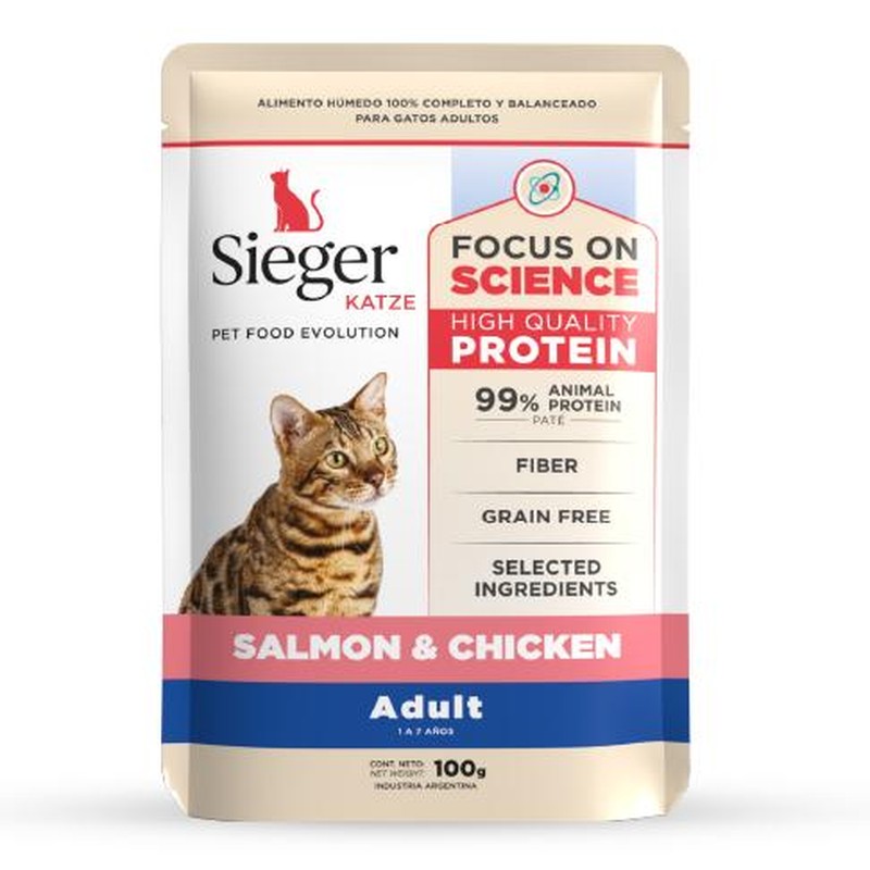 Sieger Katze Adulto Sal/Poll 100Gr