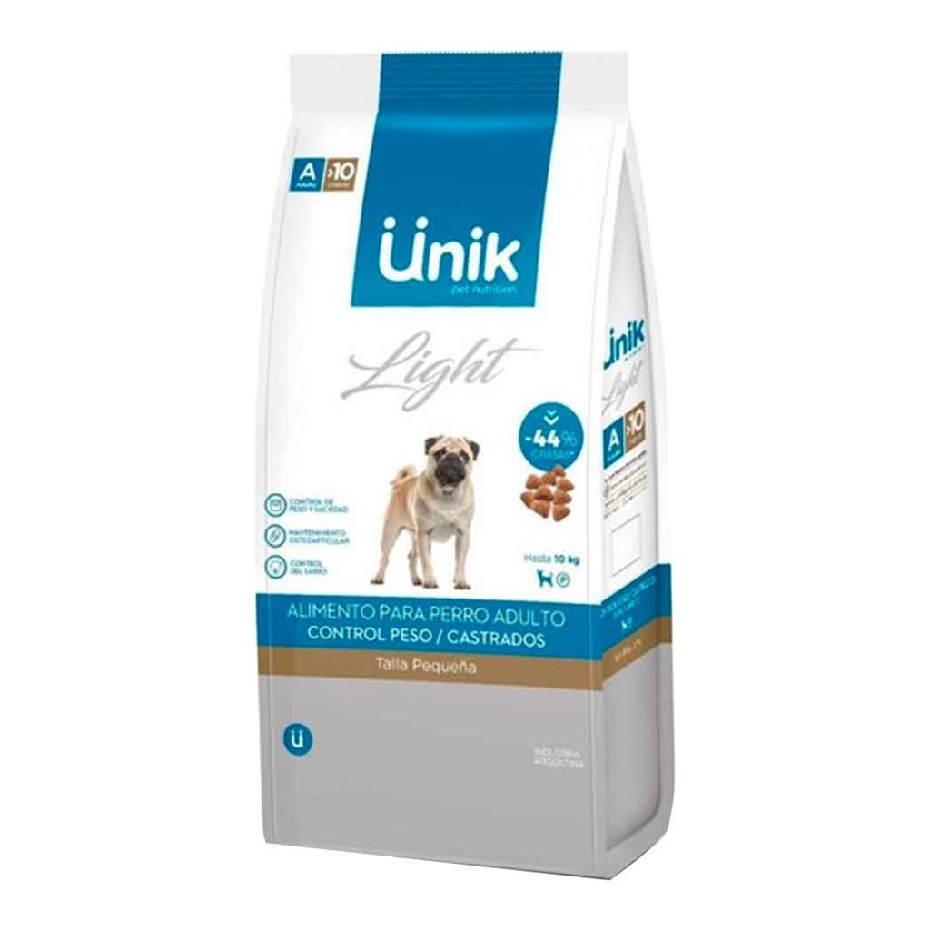 [UNIK018] Unik Perro Adulto Talla Pequeña Control Peso/Castrado X 3Kg