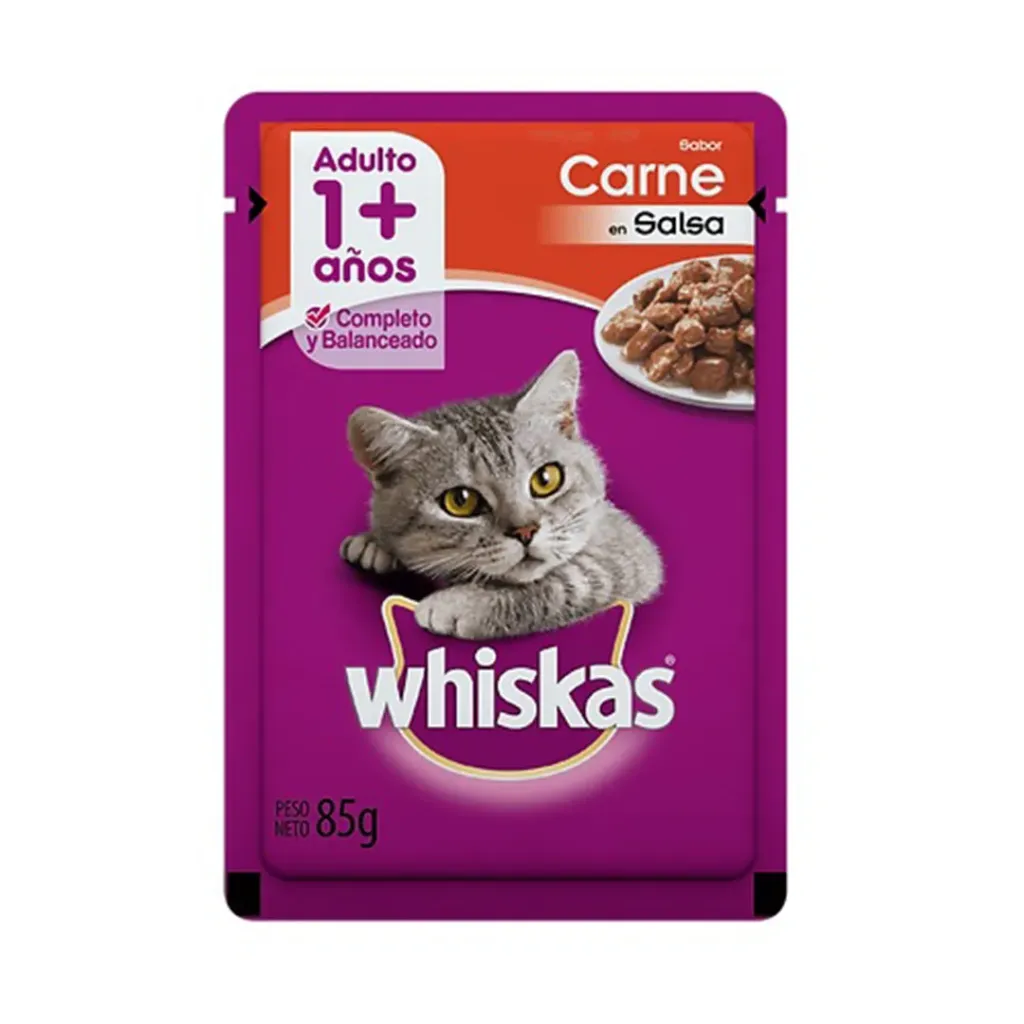 Whiskas Adulto Carne Salsa 85Gr